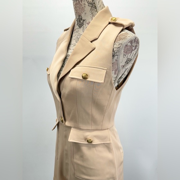 ALICE & OLIVIA Beige PHILLIS sleeveless romper size 4 - Picture 5 of 16